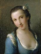 Pietro Antonio Rotari A Girl in a Blue Dress Sweden oil painting artist